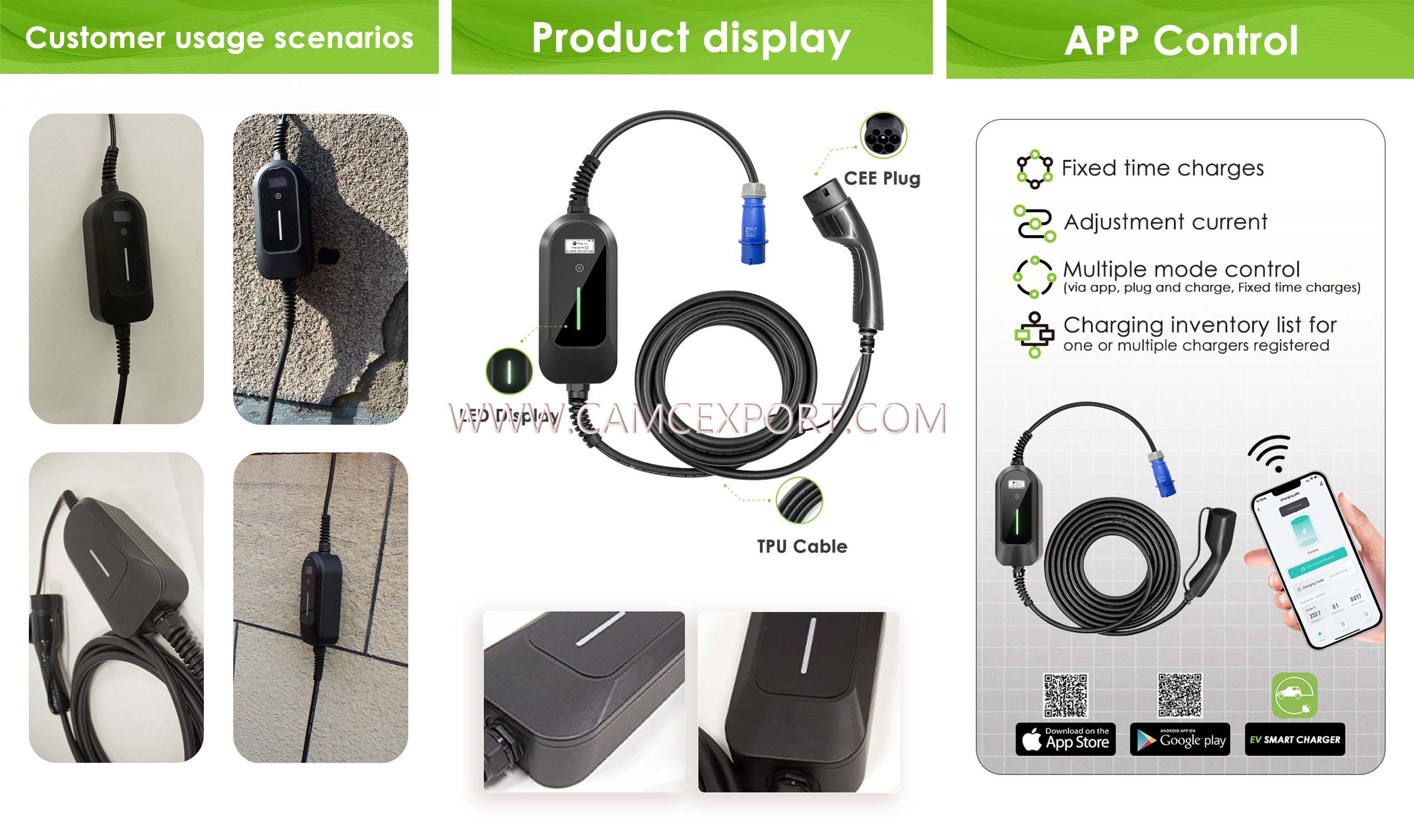 Introduction to AC 7kw portable electric vehicle charger Introdução ao carregador portátil de veículo elétrico AC 7kw