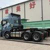 Trator diesel CAMC cinza H9 6 × 4, trator de teto alto com direção à esquerda