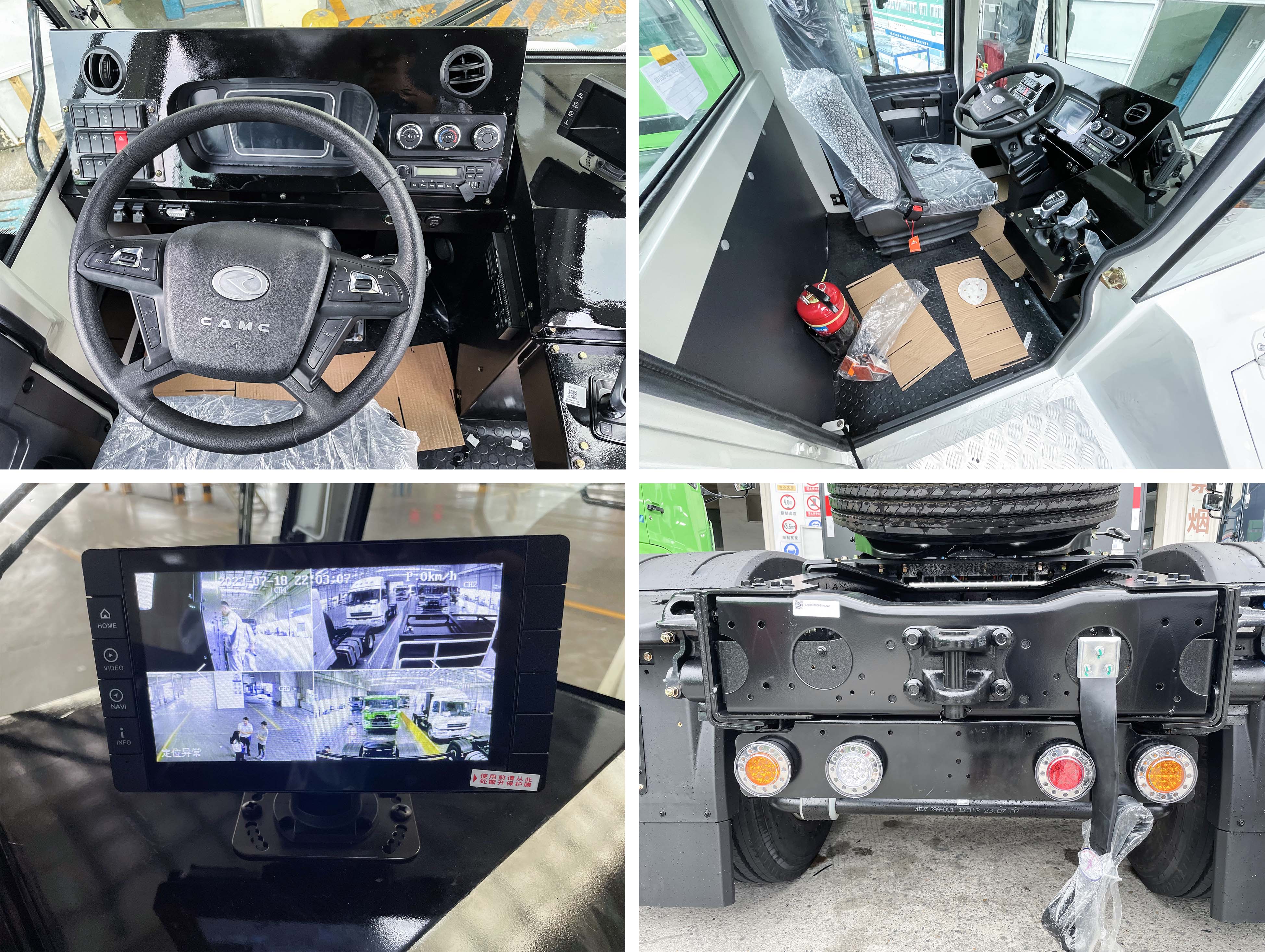 Interior do trator de doca CAMC