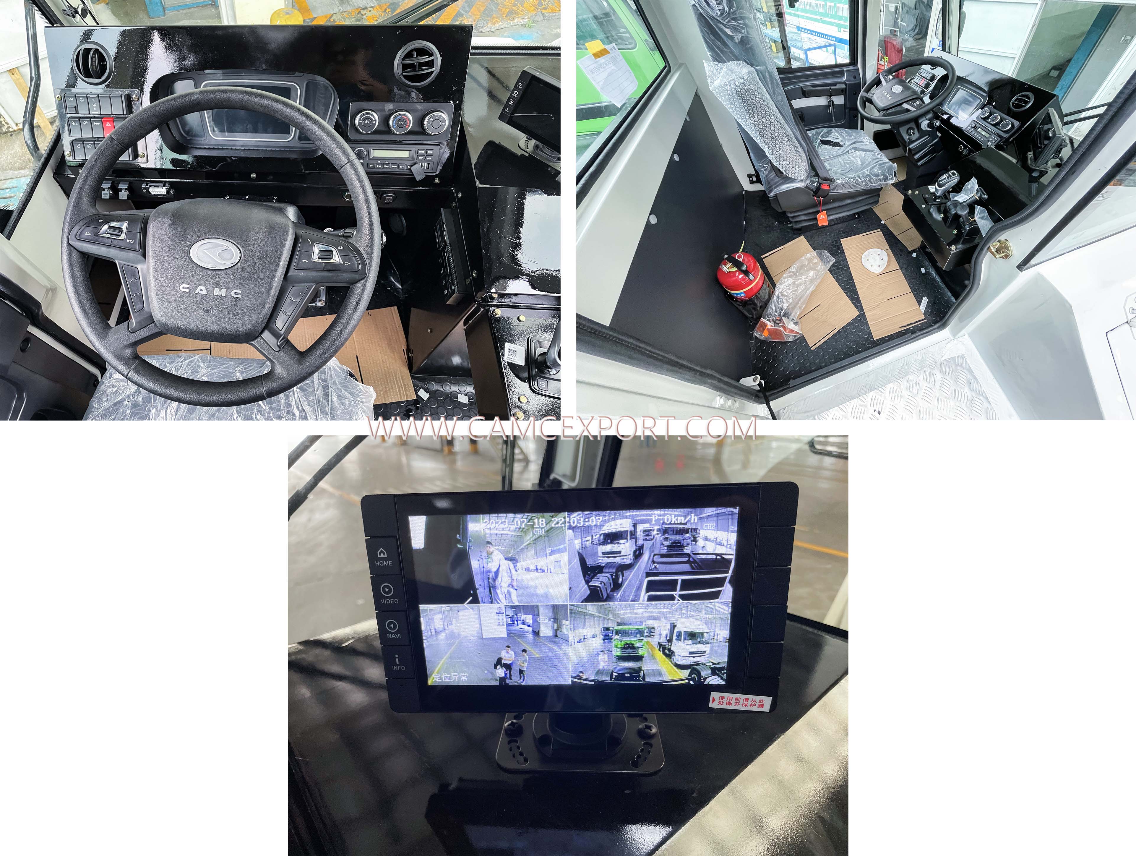 Interior do trator de doca CAMC